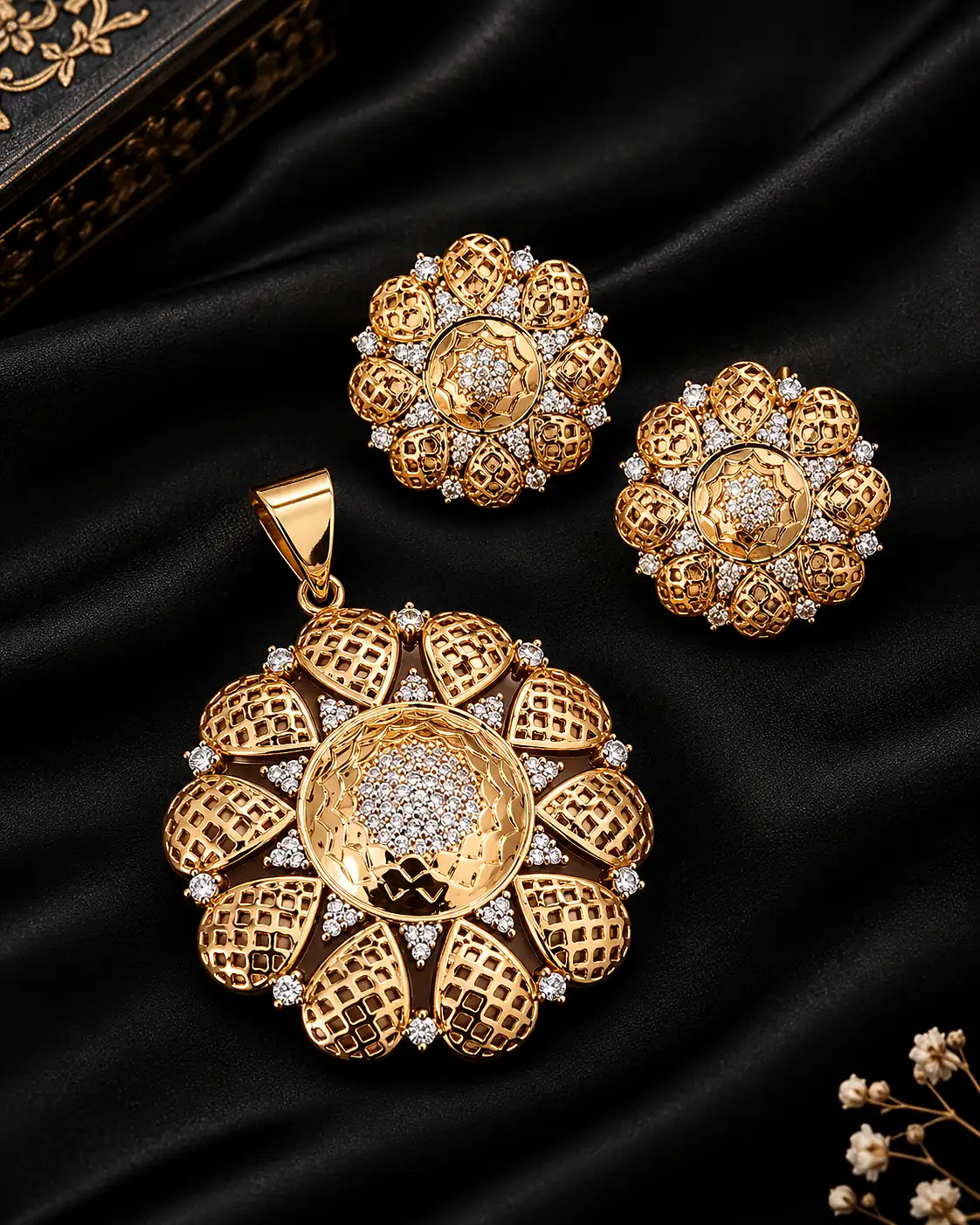 Floral Gold Earrings